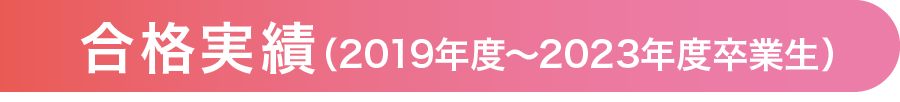 合格実績（2018年度～2022年度卒業生）