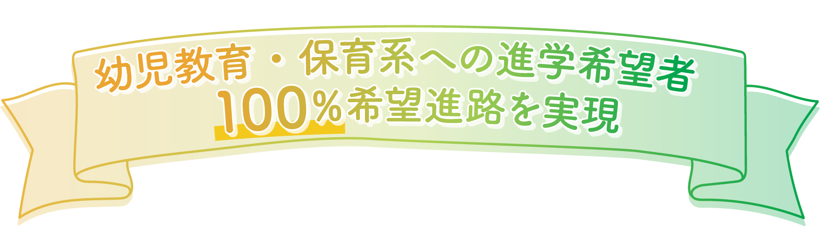 幼児教育・保育系への進学希望者100%希望進路を実現