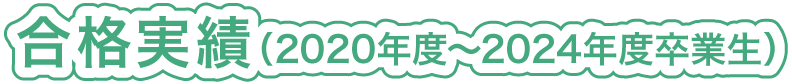 合格実績（2020年度～2024年度卒業生）