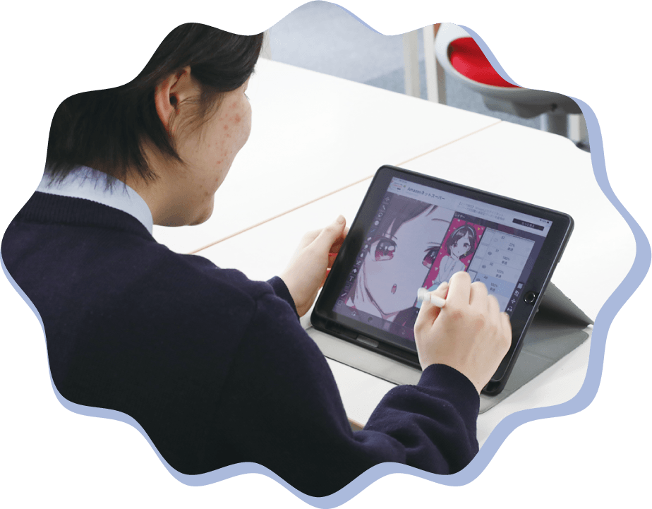 iPadやグラフィックソフトを使用
