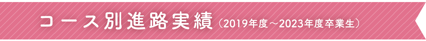 コース別進路実績（2018年度～2022年度卒業生）